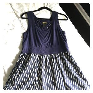 Fei Anthropologie Navy tank dress L